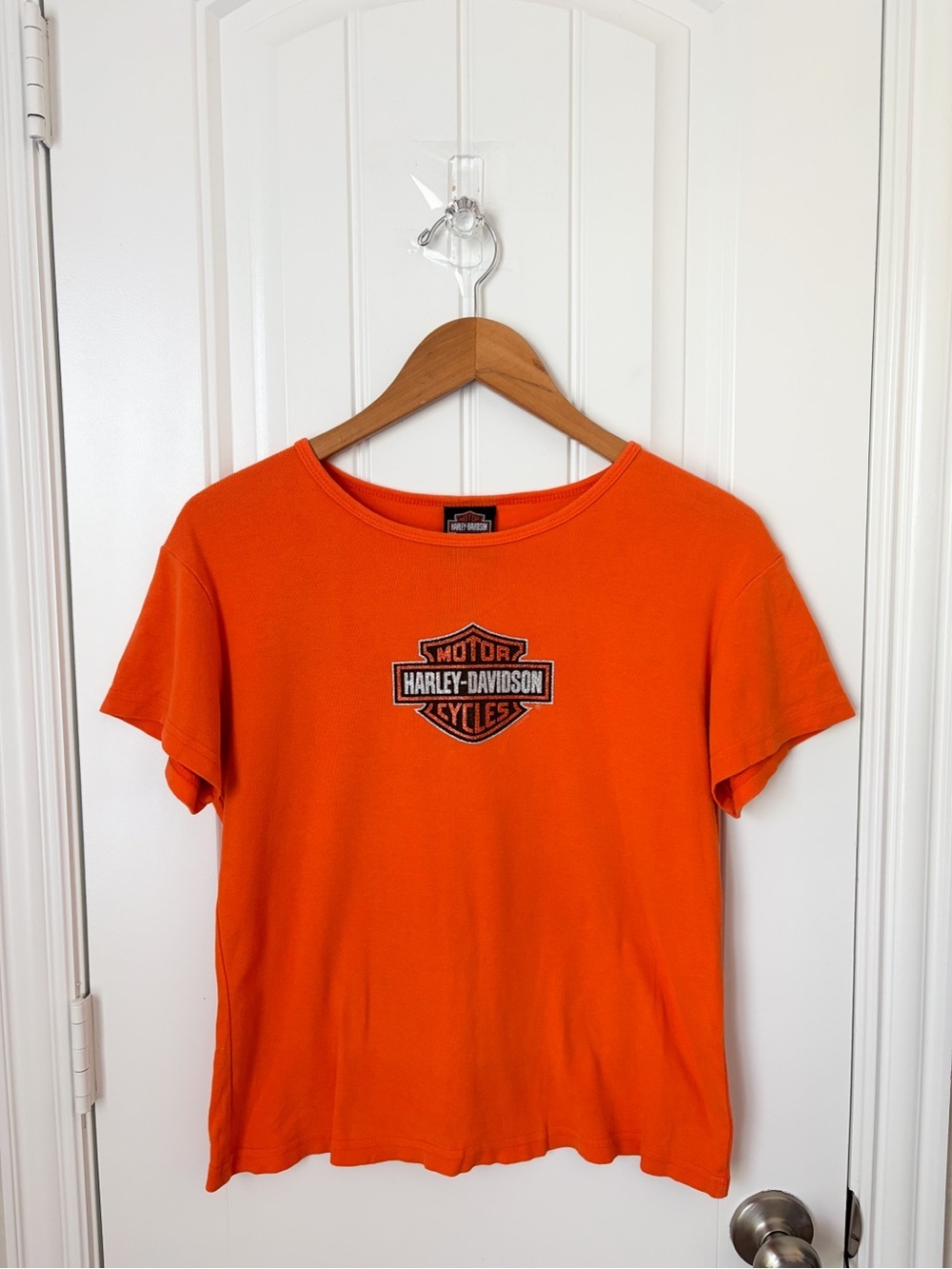 Vintage Harley-Davidson Glendale California T-Shirt Orange Size Large